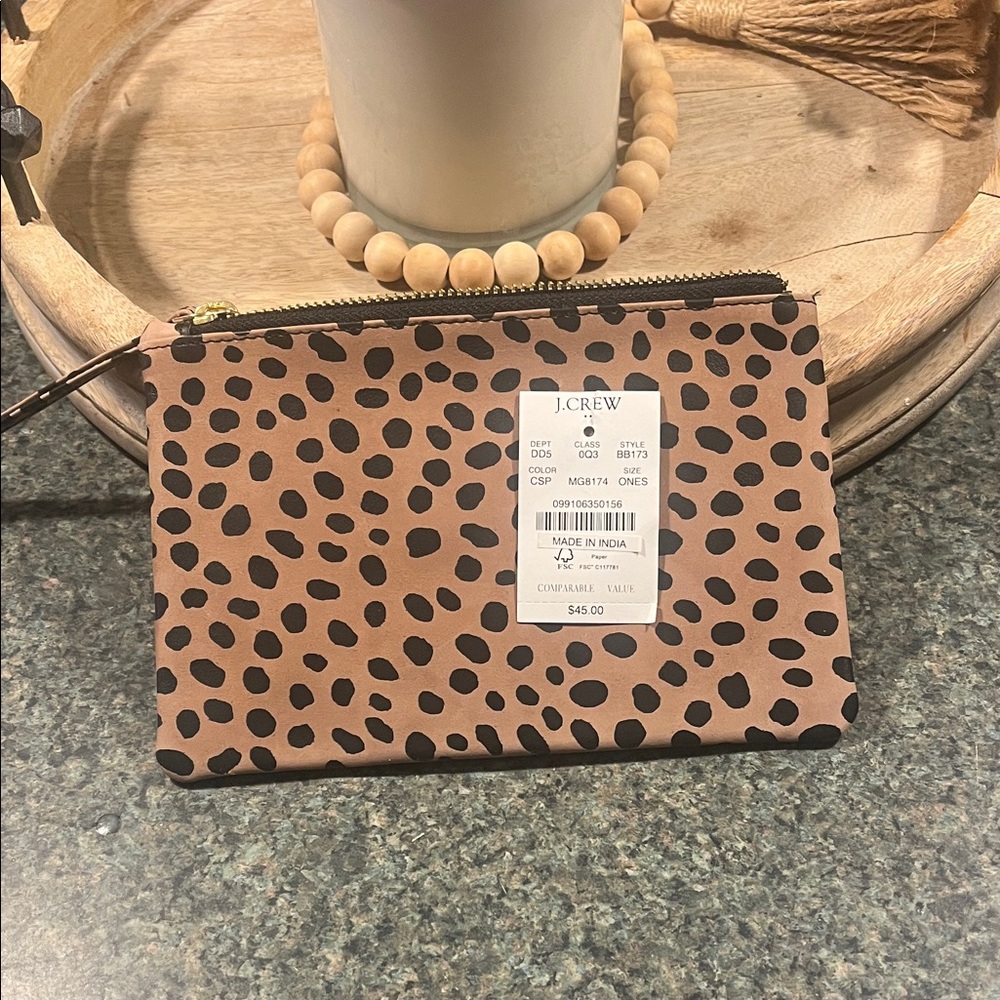 J.Crew leopard print Pouch